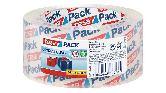 Tesa Tesapack Crystal Clear 66m x 50mm