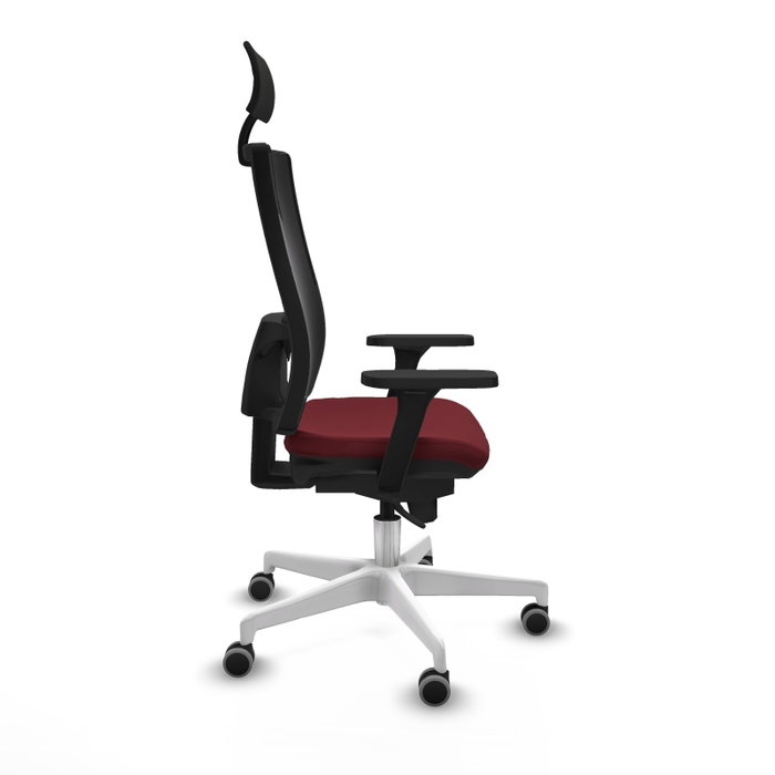 PIQUERAS Y CRESPO Silla de oficina Horna con mecanismo Sincro, Granate y Negro PIQUERAS Y CRESPO Silla de oficina Horna con mecanismo Sincro, Granate y Negro