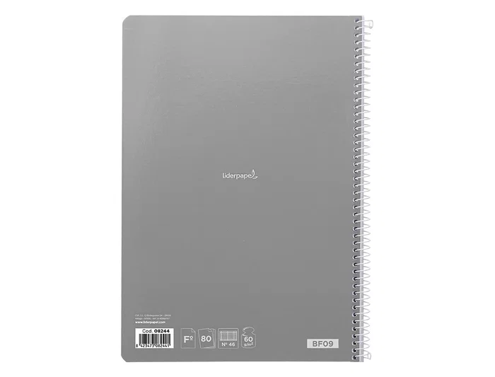 Liderpapel Cuaderno Espiral Folio Tapa Blanda 80 Hojas 60gr Rayado Nº46 Colores Surtidos