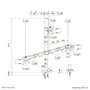 Neomounts Soporte de mesa triple para pantallas de 10-32''