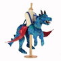 Liragram Disfraz de niño Dragón azul con tirantes, 4 a 6 años