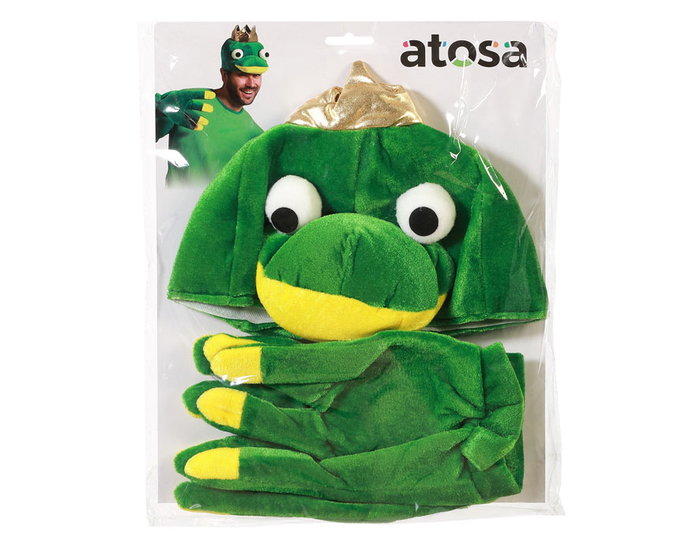 Set de Disfraz Príncipe Rana con Corona, Collar y Cola para Carnaval, Teatro y Fiestas Infantiles - Divertido Disfraz de Rana Príncipe para Niños Set de Disfraz Príncipe Rana con Corona, Collar y Cola para Carnaval, Teatro y Fiestas Infantiles - Divertido Disfraz de Rana Príncipe para Niños