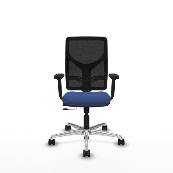 PIQUERAS Y CRESPO Silla de oficina Motilla con mecanismo Sincro/Traslack, Azul marino y Negro