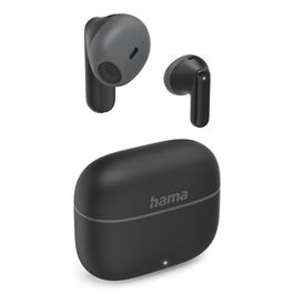 HAMA Freedom Light II Auriculares True Wireless Bluetooth 5.3 con Micrófono, Carga Tipo-C, Hasta 20h Autonomía, Control Táctil, Negro