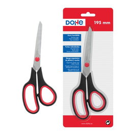 Tijeras Dohe Ergonomica 19,5 Cm. Asimetrica Negro Y Rojo