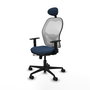 PIQUERAS Y CRESPO Silla de oficina Jorquera Azul Marino y Blanco