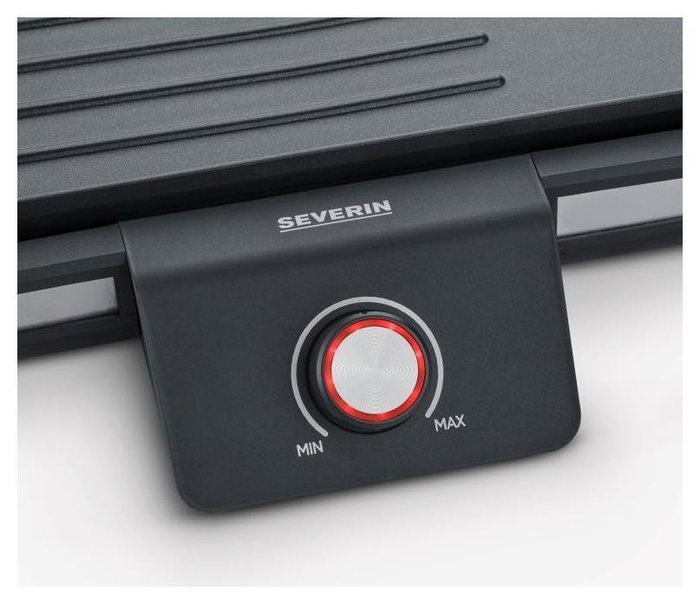 Severin Plancha Eléctrica Grill con Placa Antiadherente Extraíble Negro