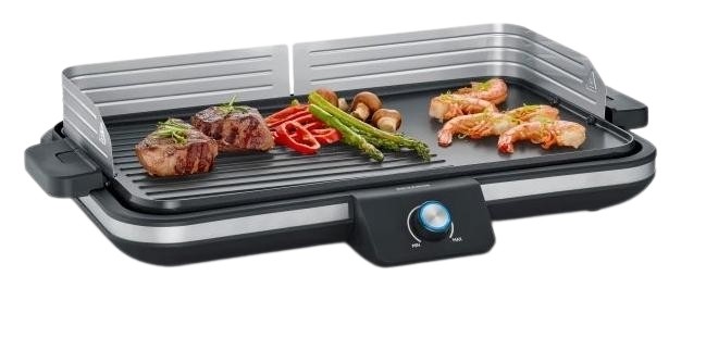 Severin Plancha Eléctrica Grill con Placa Antiadherente Extraíble Negro