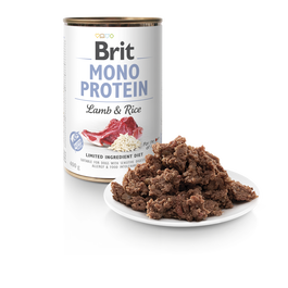 Brit Mono Protein con Cordero y Arroz 6 Latas de 400g