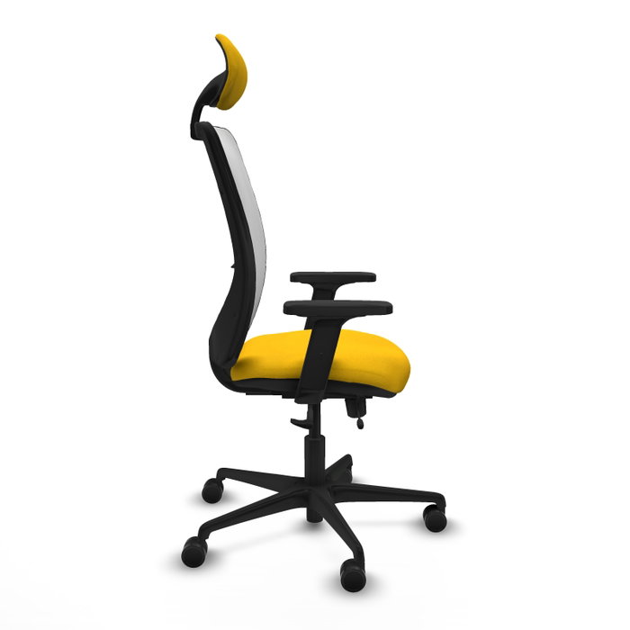 PIQUERAS Y CRESPO Silla de oficina Zulema con mecanismo Sincro/Traslack, Amarillo y Blanco PIQUERAS Y CRESPO Silla de oficina Zulema con mecanismo Sincro/Traslack, Amarillo y Blanco