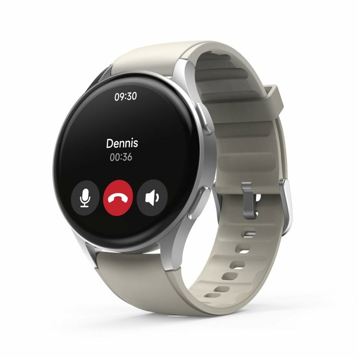 Hama Smartwatch 8900 con pantalla AMOLED, GPS y correa beige