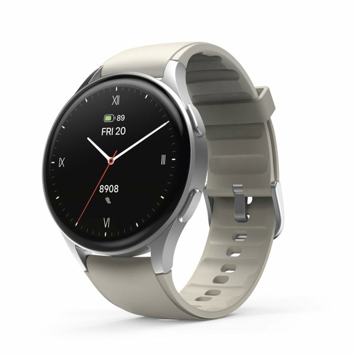 Hama Smartwatch 8900 con pantalla AMOLED, GPS y correa beige