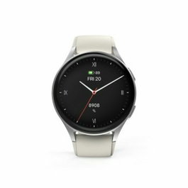 Hama Smartwatch 8900 con Pantalla AMOLED de 1,32 pulg., GPS, Plata/Beige