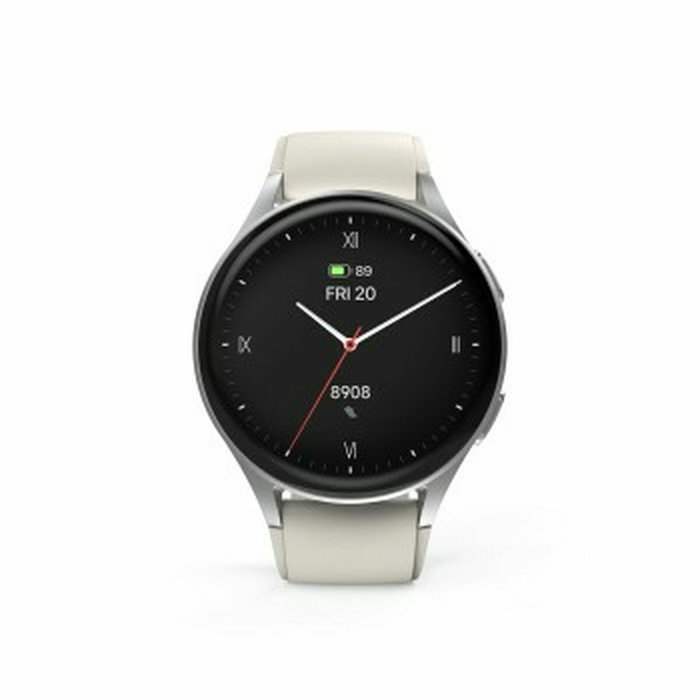 Hama Smartwatch 8900 con pantalla AMOLED, GPS y correa beige