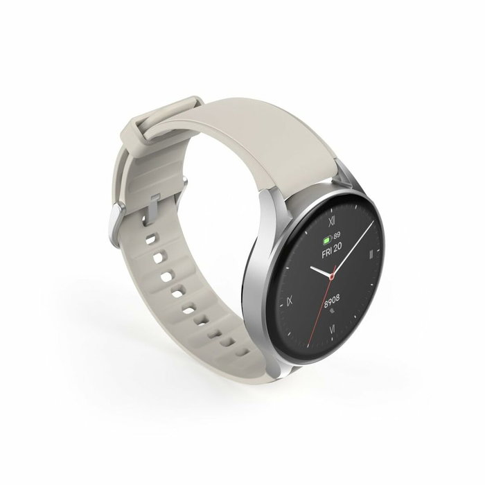 Hama Smartwatch 8900 con pantalla AMOLED, GPS y correa beige