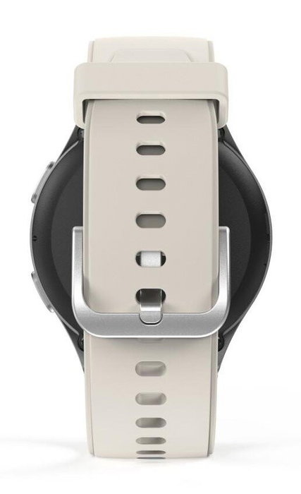 Hama 8900 Smartwatch de plata con pulsera de silicona beige, GPS, AMOLED, Android/iOS Hama 8900 Smartwatch de plata con pulsera de silicona beige, GPS, AMOLED, Android/iOS