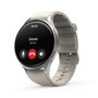 Hama 8900 Smartwatch de plata con pulsera de silicona beige, GPS, AMOLED, Android/iOS
