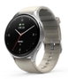 Hama 8900 Smartwatch de plata con pulsera de silicona beige, GPS, AMOLED, Android/iOS