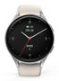 Hama 8900 Smartwatch de plata con pulsera de silicona beige, GPS, AMOLED, Android/iOS