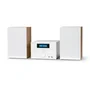 Thomson micro sound system bt radio fm/cd/mp3/usb wood finish white mic121bt