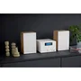 Thomson micro sound system bt radio fm/cd/mp3/usb wood finish white mic121bt