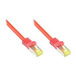 GoodConnections Alcasa 8070R-003R Cable de Red RJ45 Cat7 S/FTP, Blindado, Halogen-Free, 0.25m, Rojo, 500MHz, OFC
