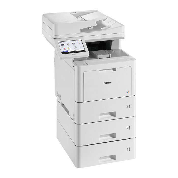 Brother MFC-L9670CDNTT - Multifunción Color Láser A4, Impresión/Escaneado/Copia/Fax, 40 ppm, Doble Cara Automático, Pantalla Táctil 7", LAN, Blanco