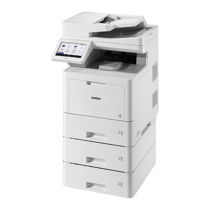 Brother MFC-L9670CDNTT - Multifunción Color Láser A4, Impresión/Escaneado/Copia/Fax, 40 ppm, Doble Cara Automático, Pantalla Táctil 7", LAN, Blanco