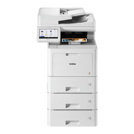 Brother MFC-L9670CDNTT - Multifunción Color Láser A4, Impresión/Escaneado/Copia/Fax, 40 ppm, Doble Cara Automático, Pantalla Táctil 7", LAN, Blanco