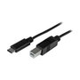 StarTech.com Cable USB-C a USB B 2.0 de 2m, Macho a Macho, Negro