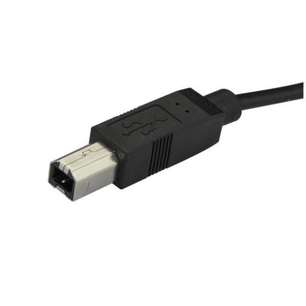 StarTech.com Cable USB-C a USB B 2.0 de 2m, Macho a Macho, Negro