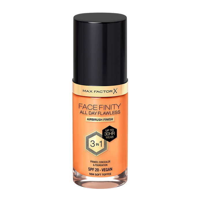Max Factor Facefinity All Day Flawless 3 in 1 Base de Maquillaje Prebase #N84-Soft Toffee 30 ml Max Factor Facefinity All Day Flawless 3 in 1 Base de Maquillaje Prebase #N84-Soft Toffee 30 ml