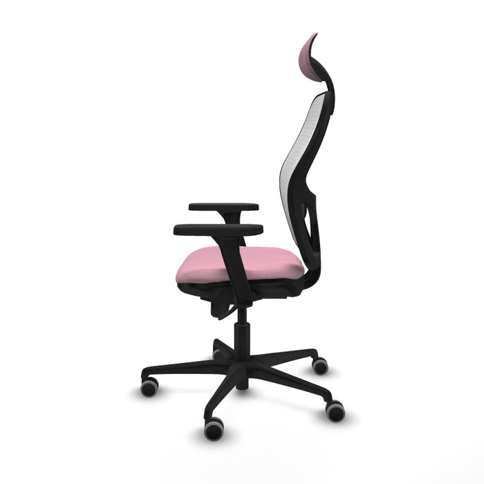 PIQUERAS Y CRESPO Silla de oficina Jorquera Rosa y Blanca