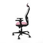PIQUERAS Y CRESPO Silla de oficina Jorquera Rosa y Blanca