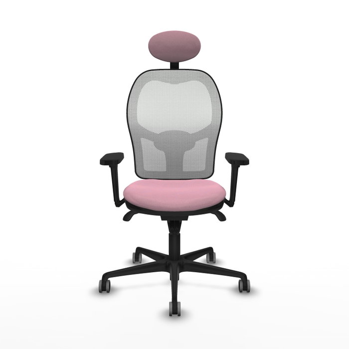 PIQUERAS Y CRESPO Silla de oficina Jorquera Rosa y Blanca