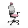 PIQUERAS Y CRESPO Silla de oficina Jorquera Rosa y Blanca