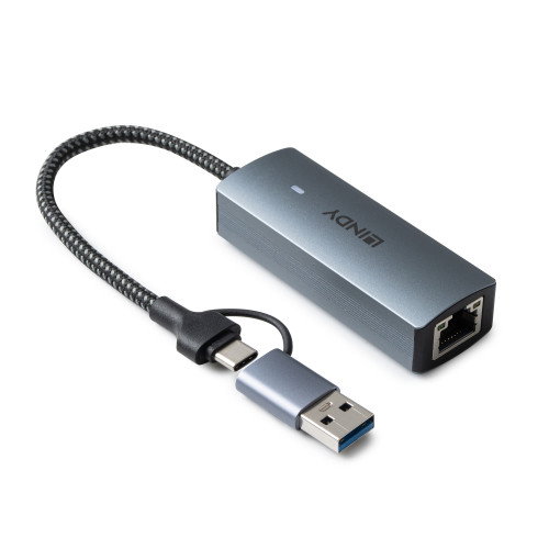 Lindy Hub USB 3.2 Gen 2 Type-C 5000 Mbit/s Gris - Interfaz 43415