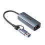 Lindy Hub USB 3.2 Gen 2 Type-C 5000 Mbit/s Gris - Interfaz 43415