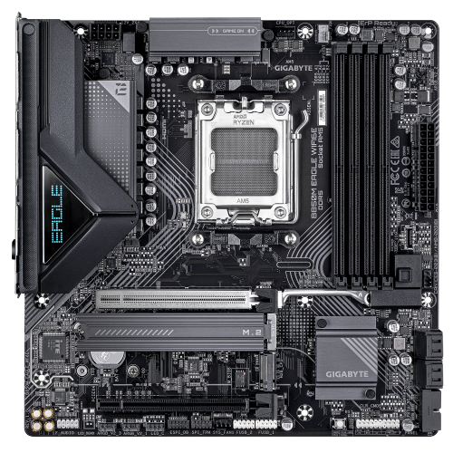 GIGABYTE B850M EAGLE WIFI6E (9MB85ML6-00-G10) Placa Base AMD B850 mATX - Socket AM5 para Ryzen 9000/8000/7000, DDR5 8200 MHz (OC), PCIe 5.0, Wi-Fi 6E, 2.5GbE LAN, USB 3.2