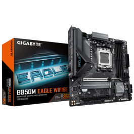 GIGABYTE B850M EAGLE WIFI6E (9MB85ML6-00-G10) Placa Base AMD B850 mATX - Socket AM5 para Ryzen 9000/8000/7000, DDR5 8200 MHz (OC), PCIe 5.0, Wi-Fi 6E, 2.5GbE LAN, USB 3.2