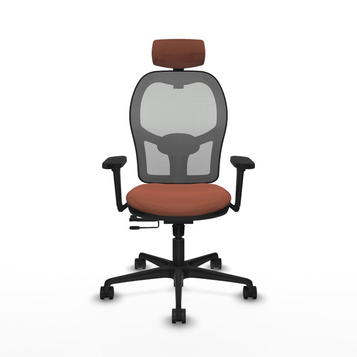 PIQUERAS Y CRESPO Silla de oficina Jorquera con mecanismo Sincro/Traslack, Marrón y Gris PIQUERAS Y CRESPO Silla de oficina Jorquera con mecanismo Sincro/Traslack, Marrón y Gris
