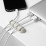 Inofix Clip adhesivo múltiple para cables blanco, hasta 4 cables Ø5.5mm, Ref. 7103-2