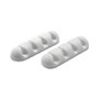 Inofix Clip adhesivo múltiple para cables blanco, hasta 4 cables Ø5.5mm, Ref. 7103-2