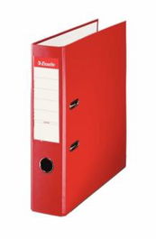 Esselte Archivador Palanca A4 Lomo Ancho Pp Interior Forrado En Papel Rado Cantoneras Rojo