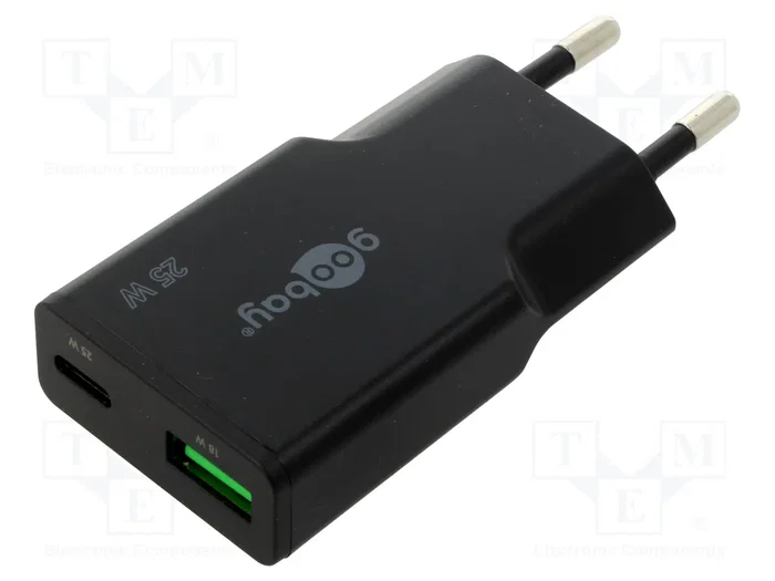 GOOBAY Cargador USB 25W con USB-A y USB-C Power Delivery GOOBAY Cargador USB 25W con USB-A y USB-C Power Delivery