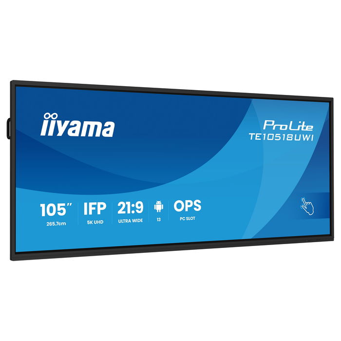 IIYAMA TE10518UWI-B1AG 265.7cm (105") 21:9 M-Touch 5K Ultra HD LED VA 4xHDMI 8GB 64GB Android 13 IIYAMA TE10518UWI-B1AG 265.7cm (105") 21:9 M-Touch 5K Ultra HD LED VA 4xHDMI 8GB 64GB Android 13