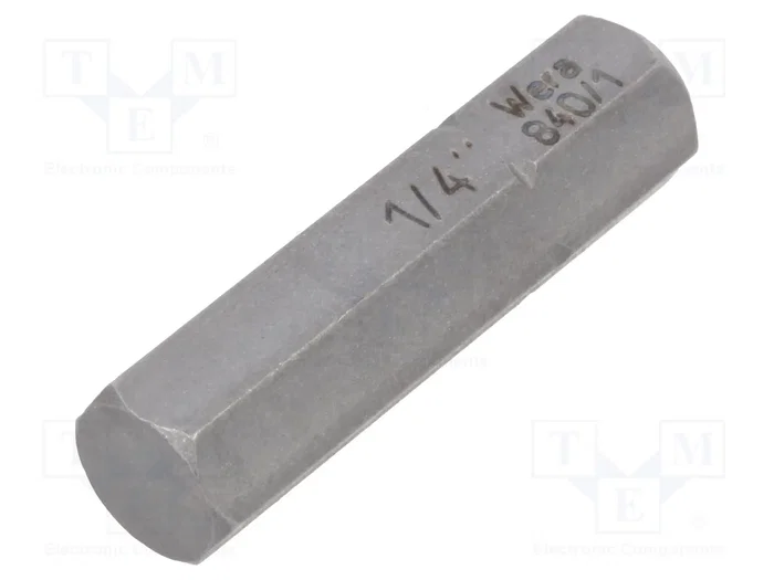 WERA Punta de destornillador Hex-Plus HEX 1/4 pulgada 25 mm WERA Punta de destornillador Hex-Plus HEX 1/4 pulgada 25 mm