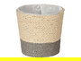 Ibergarden Macetero Cuerda 11x10.5x11 cm Gris Natural Plástico (Set de 24)