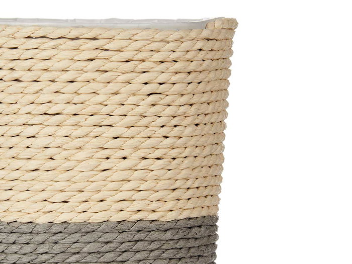 Ibergarden Macetero Cuerda 11x10.5x11 cm Gris Natural Plástico (Set de 24)