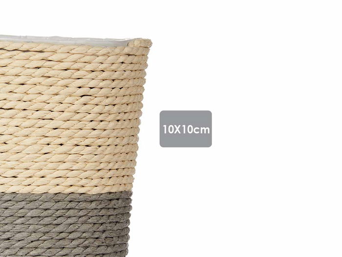 Ibergarden Macetero Cuerda 11x10.5x11 cm Gris Natural Plástico (Set de 24)